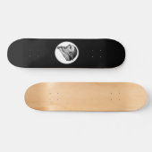 Troll Schwarzweiß-Design Skateboard (Horizontal)