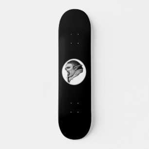 Troll Schwarzweiß-Design Skateboard
