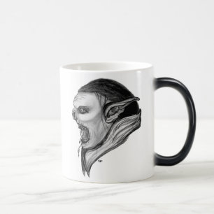 Troll Schwarzweiß-Design Verwandlungstasse