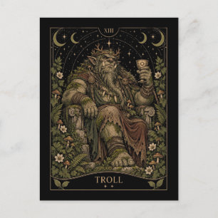 Troll, Sternenlicht-Tarot-Kunst Postkarte