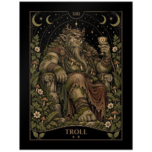 Troll, Sternenlicht-Tarot-Kunst Postkarte
