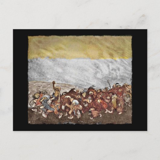 Troll und Gnome Parade Postkarte (Vorderseite)