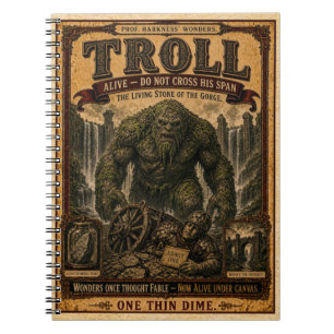 Troll, Vintage Zirkusmonster Notizblock