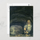 Troll vor der Tür von John Bauer 1914 Postkarte (Vorne/Hinten)