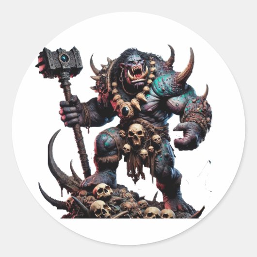 Trolle 2 runder aufkleber (Vorderseite)