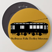 Trolley#10, Shelburne Falls Trolley Museum Button (Vorne & Hinten)