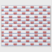 Trolley auf Spuren Geschenkpapier (Flach)