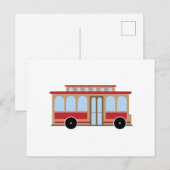 Trolley Car Postkarte (Vorne/Hinten)