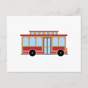 Trolley Car Postkarte