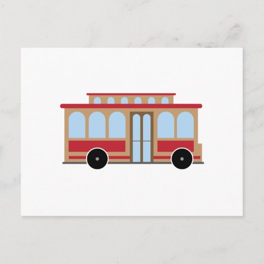 Trolley Car Postkarte (Vorderseite)