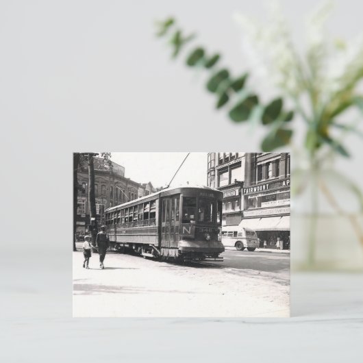 Trolley in Wilkes-Barre Postcard Postkarte (Stehend Vorderseite)