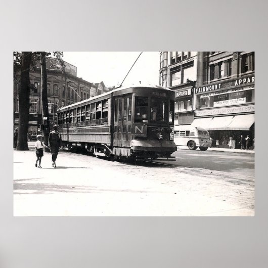Trolley in Wilkes-Barre-Poster Poster (Vorne)