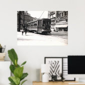 Trolley in Wilkes-Barre-Poster Poster (Heimbüro)