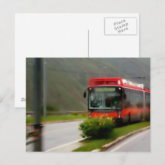 Trolley Post Card Postkarte (Vorne/Hinten)