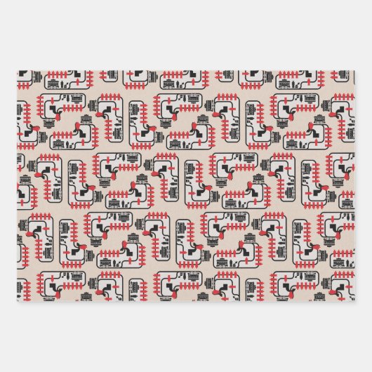 Trolley Problem Wrapping Paper (3 Designs) Geschenkpapier Set (Vorderseite 3)