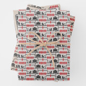Trolley Problem Wrapping Paper (3 Designs) Geschenkpapier Set (Beispiel)