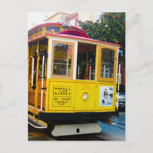 Trolley San Francisco California Postkarte (Vorderseite)