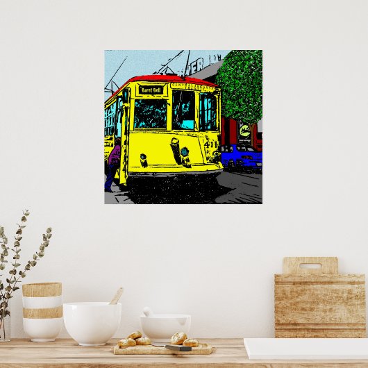 Trolley Stopp Poster (Küche)