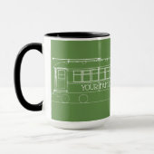 TROLLEY TRAIN STREETCAR white +YOUR FAMILY NAME Tasse (Links)