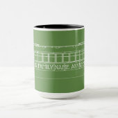 TROLLEY TRAIN STREETCAR white +YOUR FAMILY NAME Tasse (Zentrum)