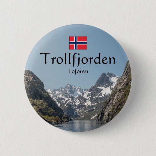 Trollfjord Lofoten Button (Vorderseite)