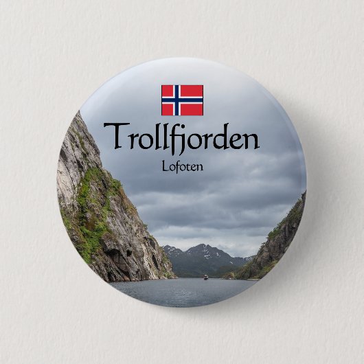 Trollfjord Lofoten Button (Vorderseite)