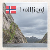 Trollfjord Lofoten Glasuntersetzer (Vorderseite)