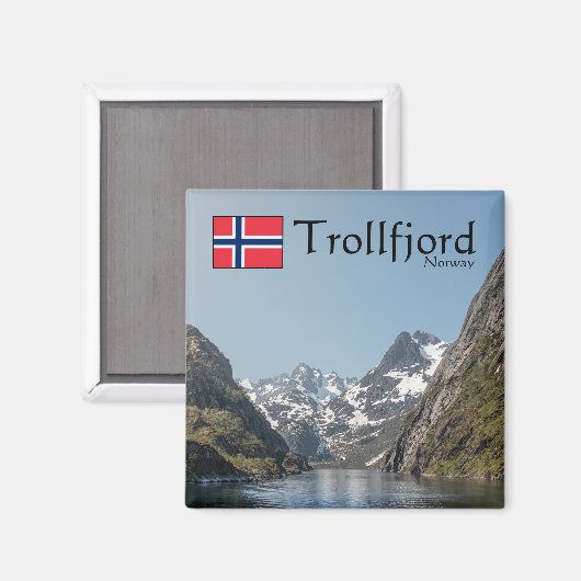 Trollfjord Lofoten Magnet (Vorderseite/Rückseite)
