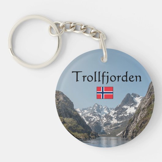 Trollfjord Lofoten Schlüsselanhänger (Vorderseite)