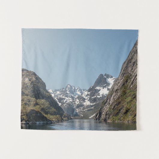 Trollfjord Lofoten Wandteppich (Vorderseite (Horizontal))