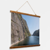 Trollfjord Lofoten Wandteppich Mit Holzrahmen (Gewinkelt)