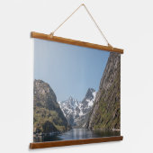 Trollfjord Lofoten Wandteppich Mit Holzrahmen (Gewinkelt)