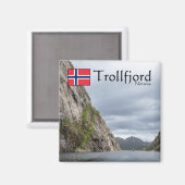 Trollfjord Souvenir Magnet (Vorderseite/Rückseite)