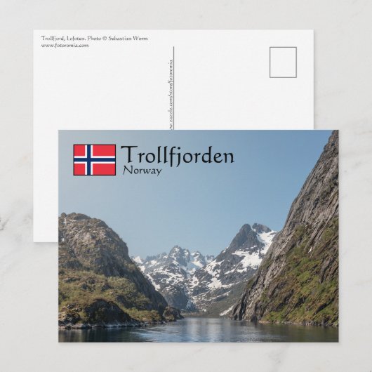 Trollfjorden Norwegen Postkarte (Vorne/Hinten)