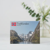 Trollfjorden Norwegen Postkarte (Stehend Vorderseite)