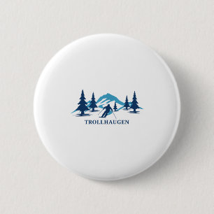 Trollhaugen Wisconsin Ski Resort Skifahrer _1 Button
