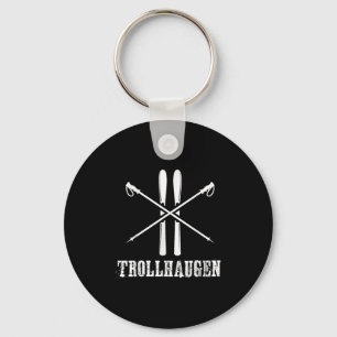 Trollhaugen Wisconsin Ski Skifahren Rustikal Alpi Schlüsselanhänger