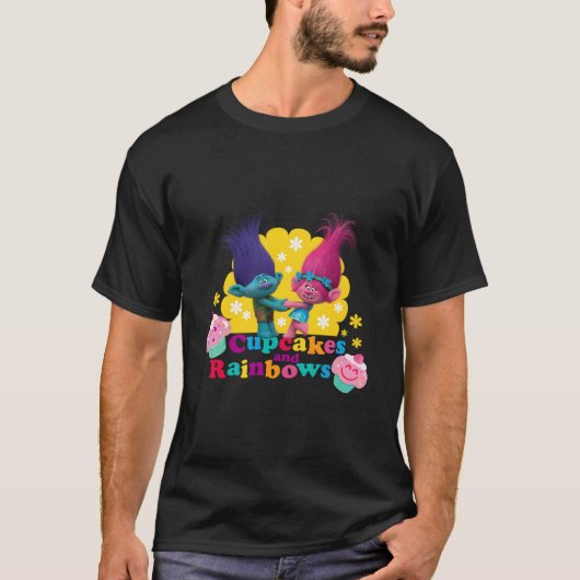 Trolls Branch And Poppy Cupcakes T-Shirt (Vorderseite)