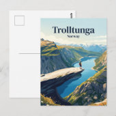 Trolltunga Norwegen Postkarte (Vorne/Hinten)