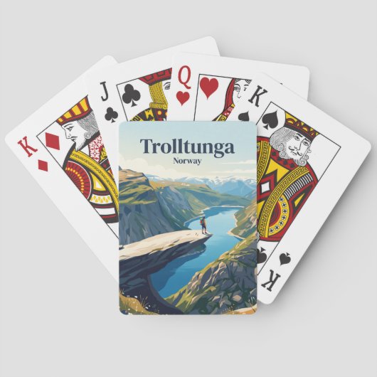 Trolltunga Norwegen Spielkarten (Rückseite)