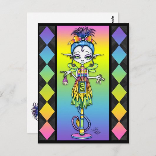 Trolly Pixie Stick Sideshow Freak Troll Postkarte (Vorne/Hinten)