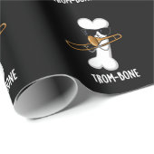 Trom-bone Funny Music Trombone Pun Dark BG Geschenkpapier (Rolleneckpunkt)