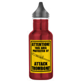 Trombone-Attacke Edelstahlflasche (Links)