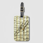 Trombone auf Walzblechen ~ Gepäckanhänger (Vorderseite Vertikal)