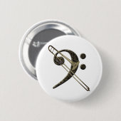 Trombone-Bass-Clef-Musikinstrument Button (Vorne & Hinten)