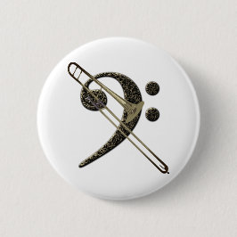 Trombone-Bass-Clef-Musikinstrument Button