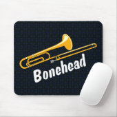 Trombone Bonehead weißer Text Mousepad (Mit Mouse)