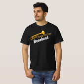 Trombone Bonehead weißer Text T-Shirt (Vorne ganz)