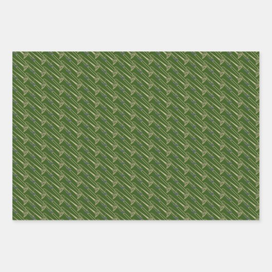 Trombone Brass Musical Design Geschenkpapier Set (Vorderseite 2)