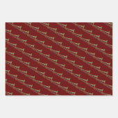 Trombone Brass Musical Design Geschenkpapier Set (Vorderseite)